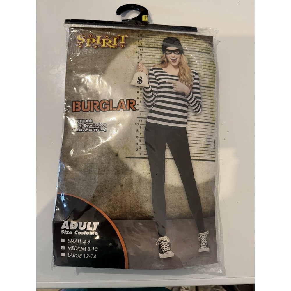 Spirit Halloween Woman's Burglar Costume Adult Medium 8-10